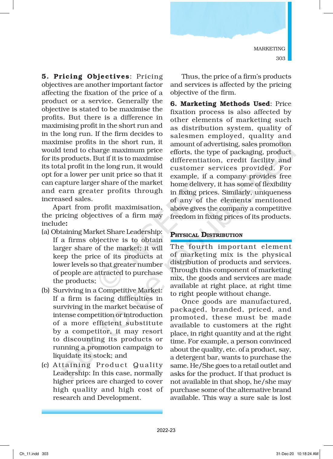NCERT Book for Class 12 Business Studies Chapter 11 Marketing - Page 28
