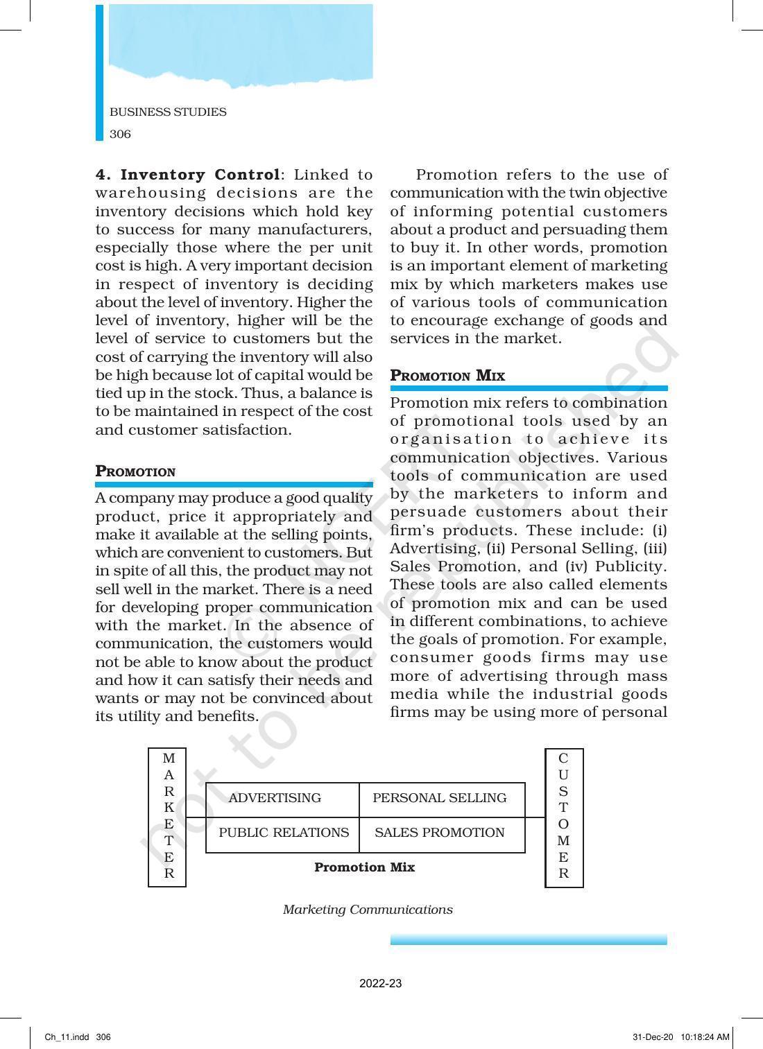 NCERT Book for Class 12 Business Studies Chapter 11 Marketing - Page 31