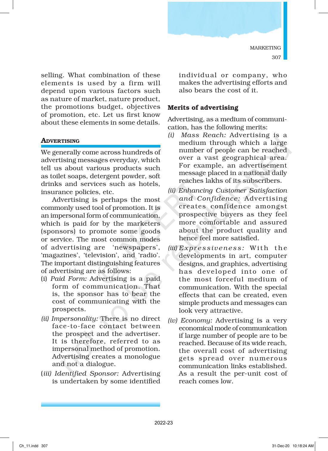 NCERT Book for Class 12 Business Studies Chapter 11 Marketing - Page 32