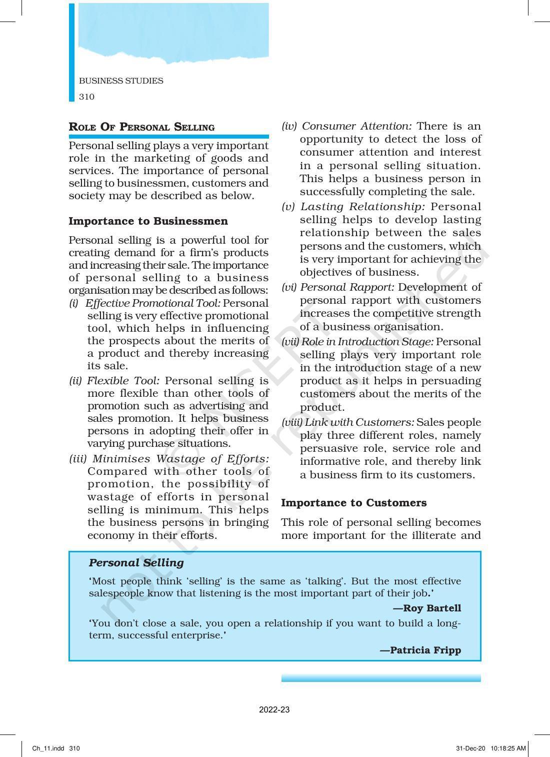 NCERT Book for Class 12 Business Studies Chapter 11 Marketing - Page 35