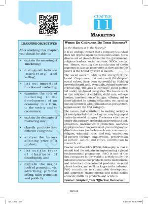 NCERT Book for Class 12 Business Studies Chapter 11 Marketing