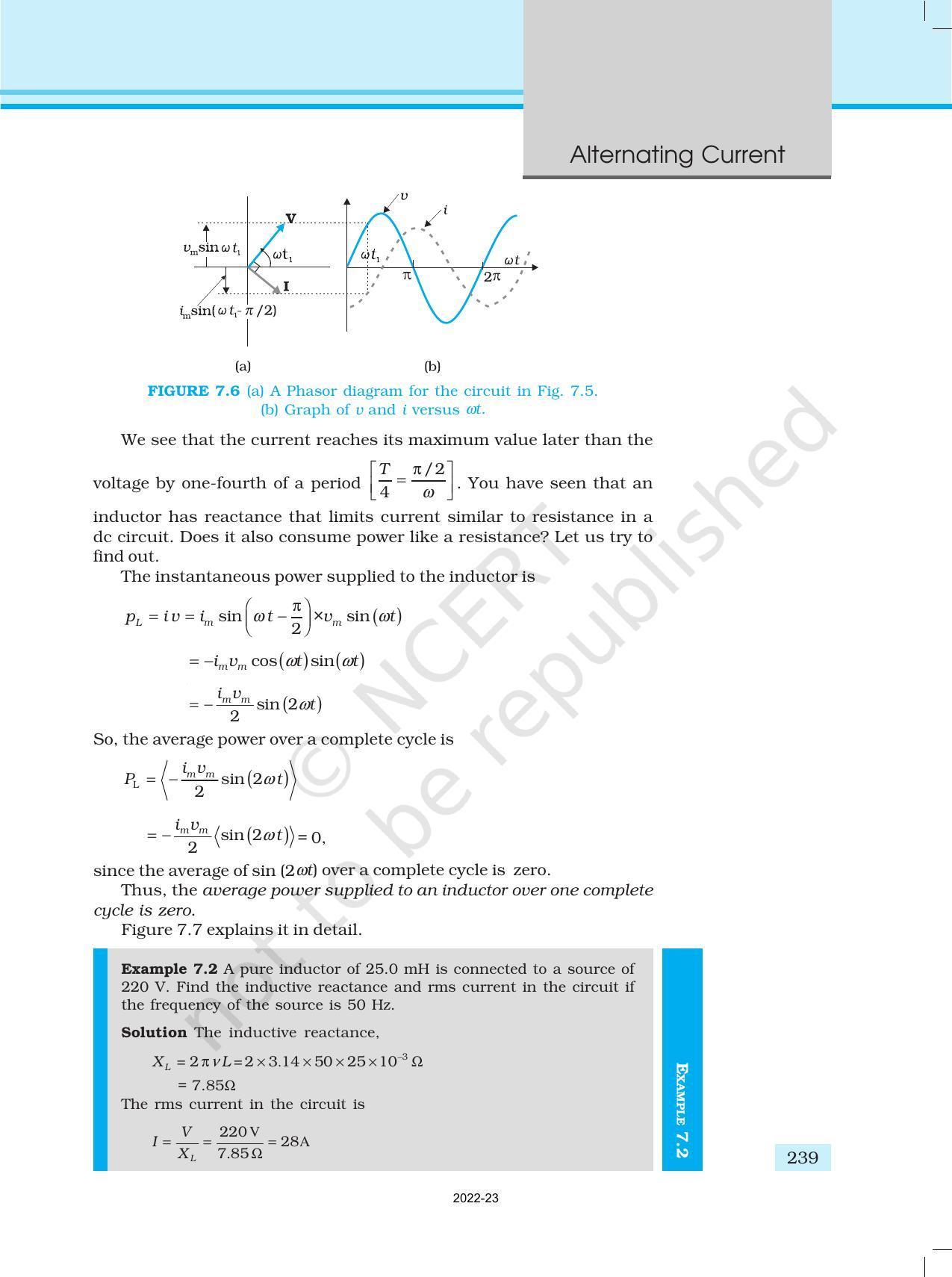 NCERT Book for Class 12 Physics Chapter 7 Alternating Current - Page 7