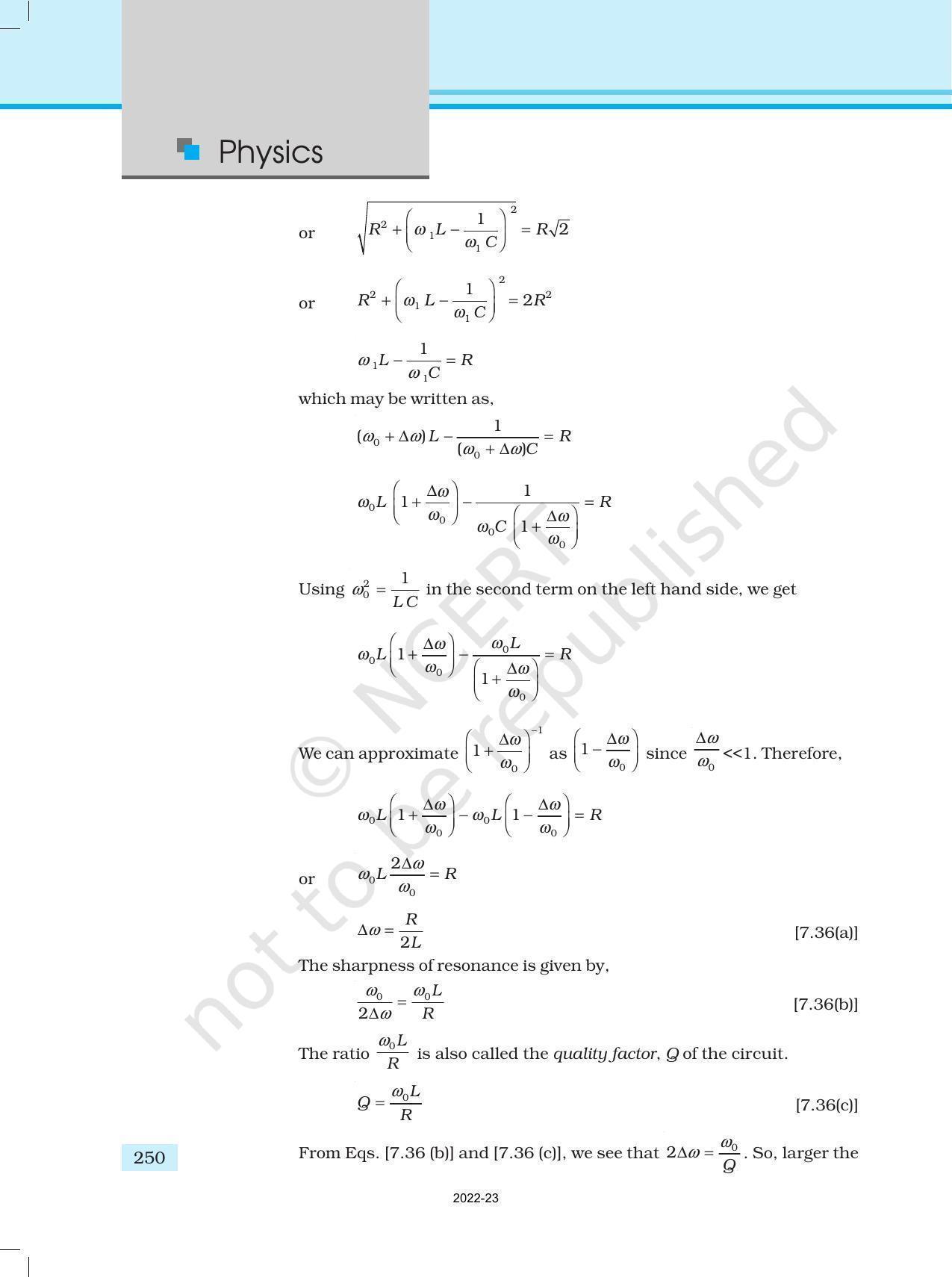 NCERT Book for Class 12 Physics Chapter 7 Alternating Current - Page 18