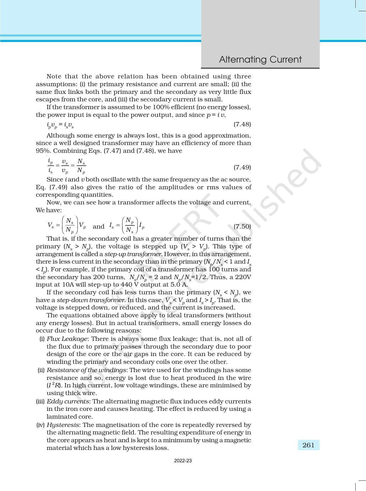 NCERT Book for Class 12 Physics Chapter 7 Alternating Current - Page 29