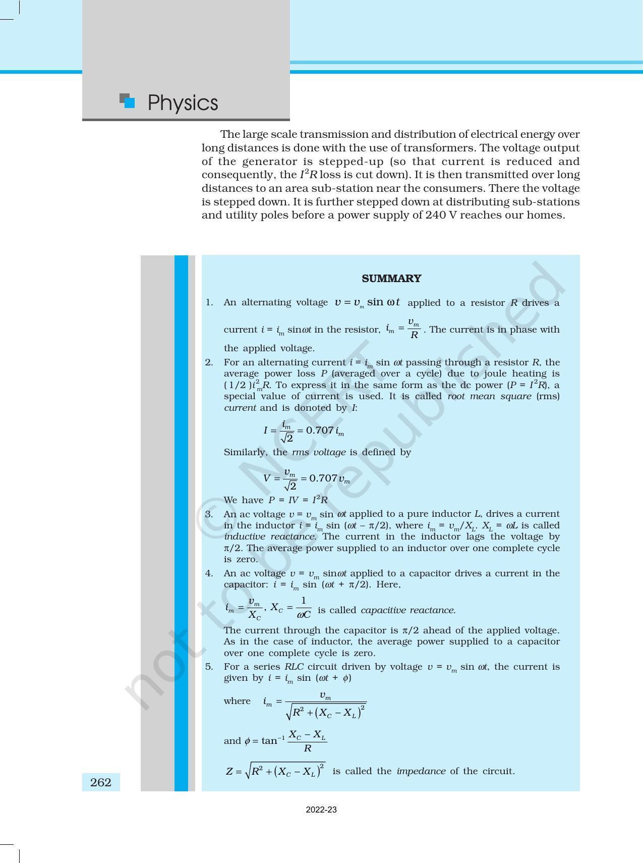 NCERT Book for Class 12 Physics Chapter 7 Alternating Current - Page 30