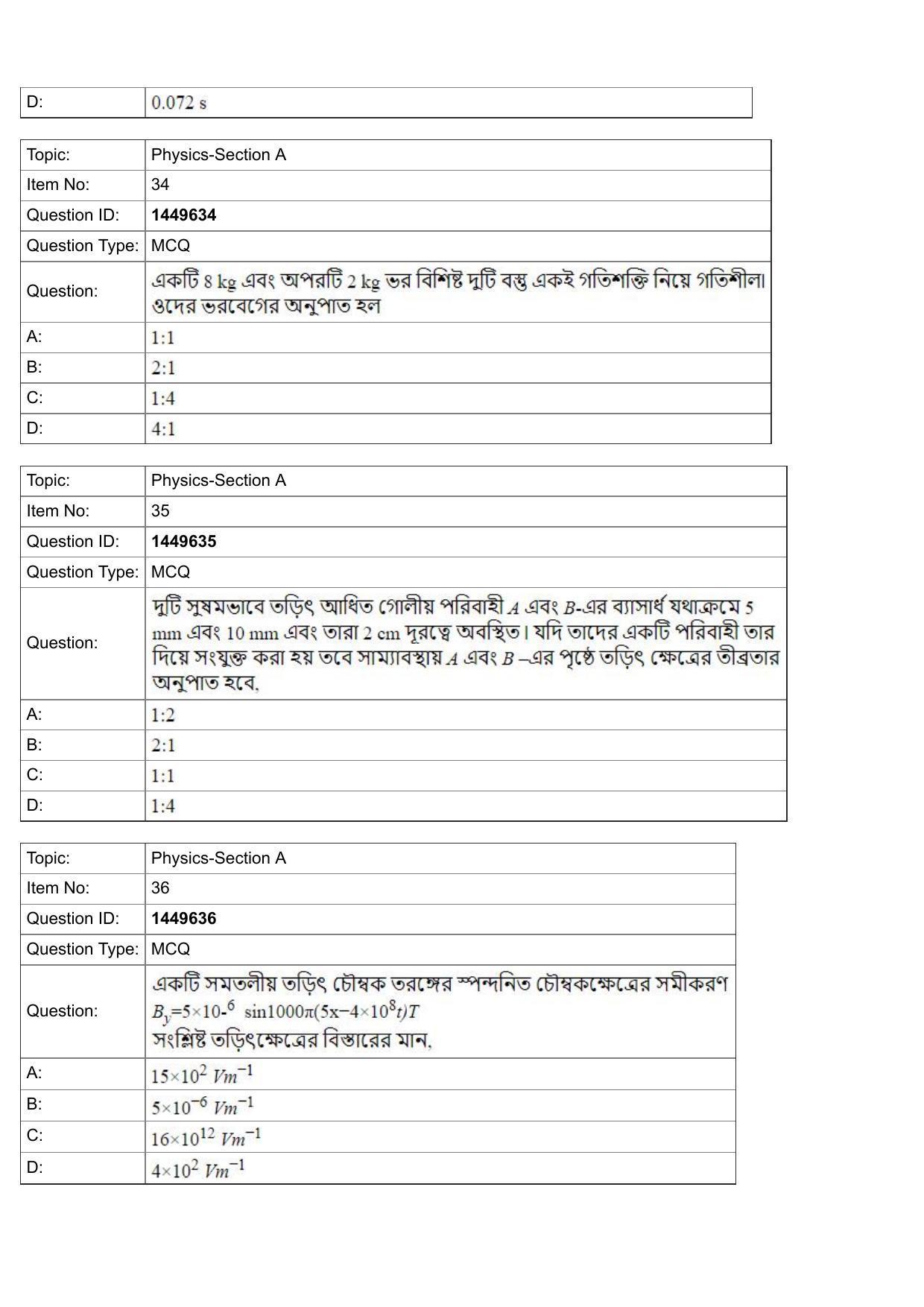 JEE Mains 2022: BTech Bengali (Shift 2) 26-07-2022 Question Paper - Page 12