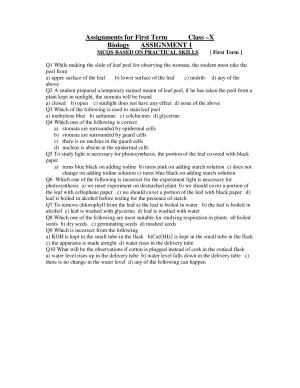 CBSE Worksheets for Class 10 Biology Assignment 11