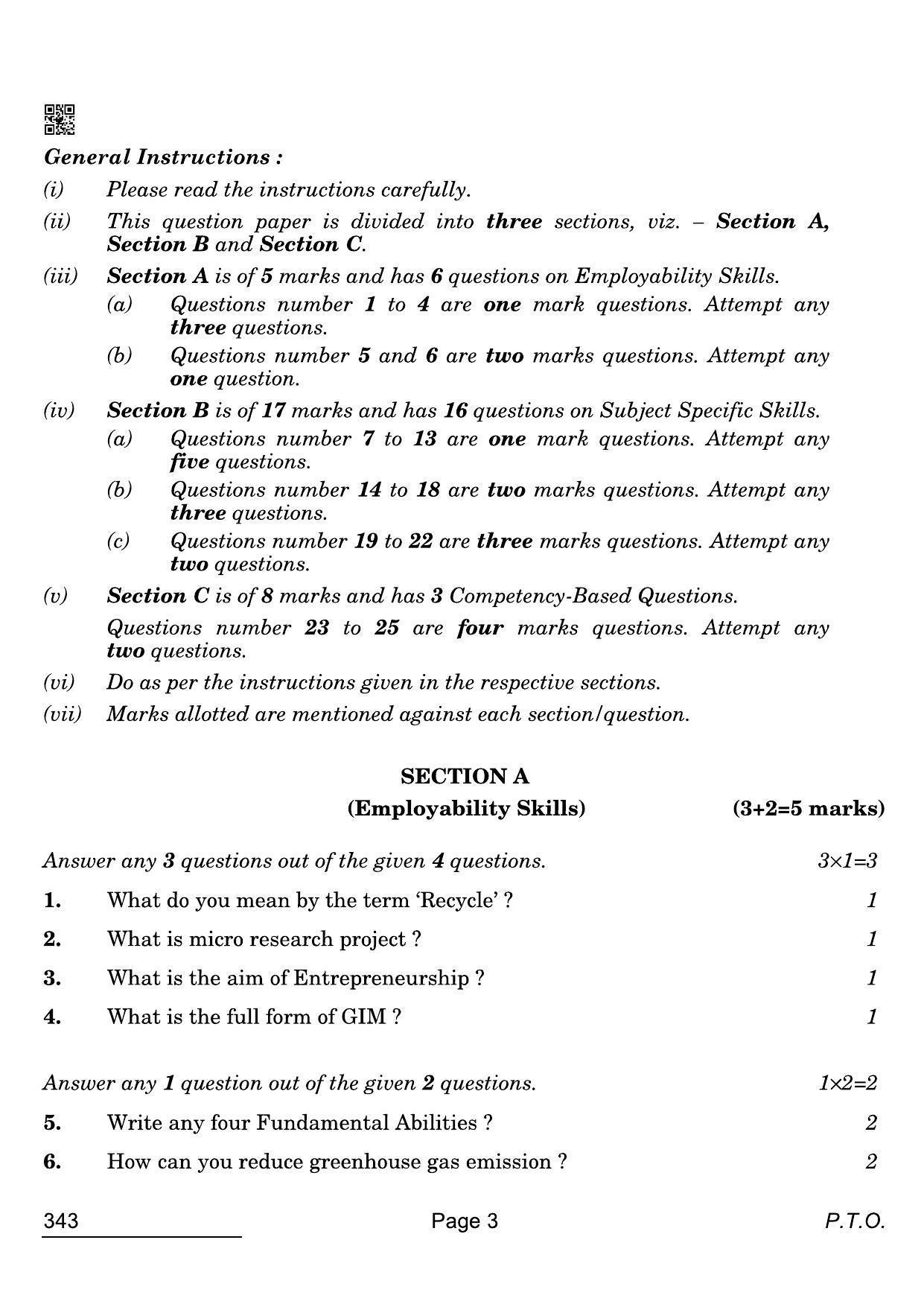 CBSE Class 12 343 Electrical Technology 2022 Compartment Question Paper - Page 3