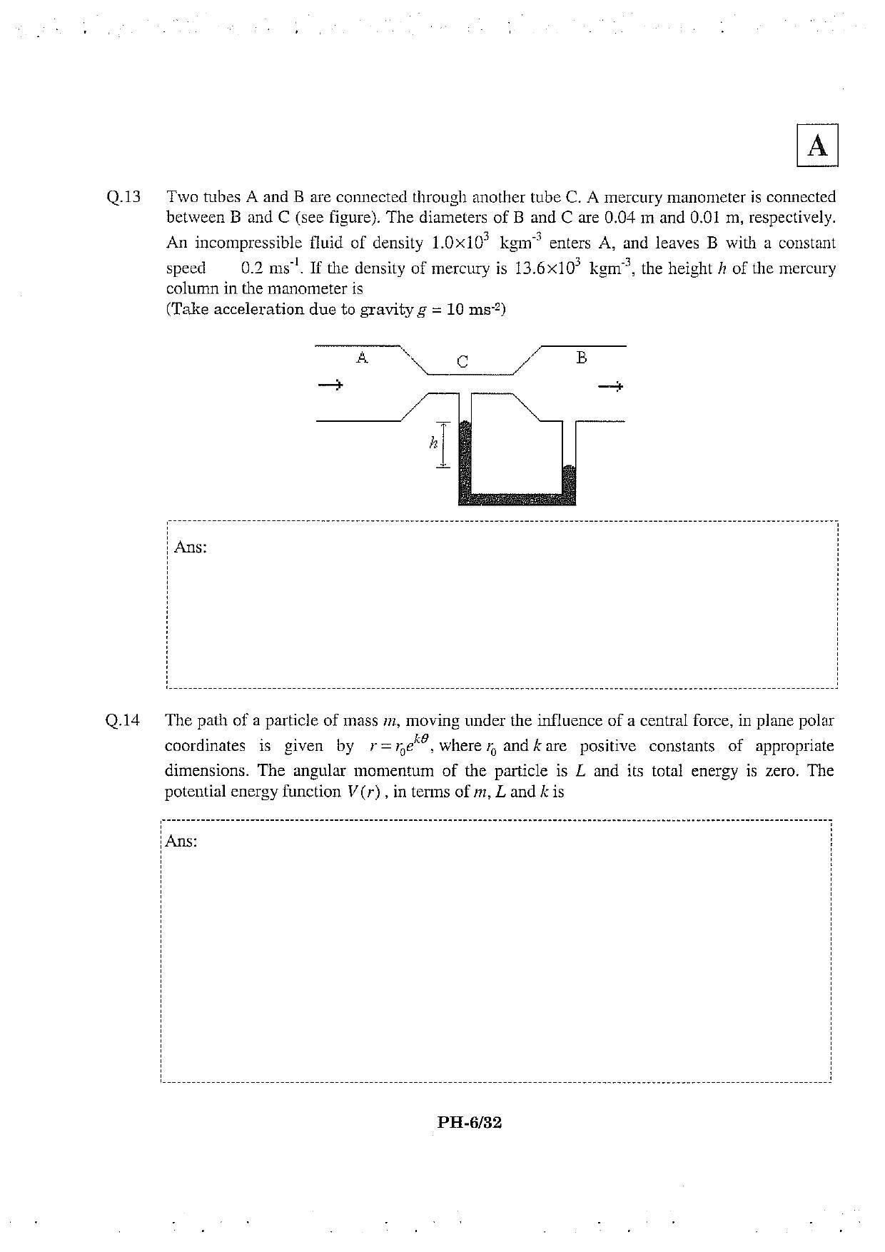 JAM 2013: PH Question Paper - Page 8