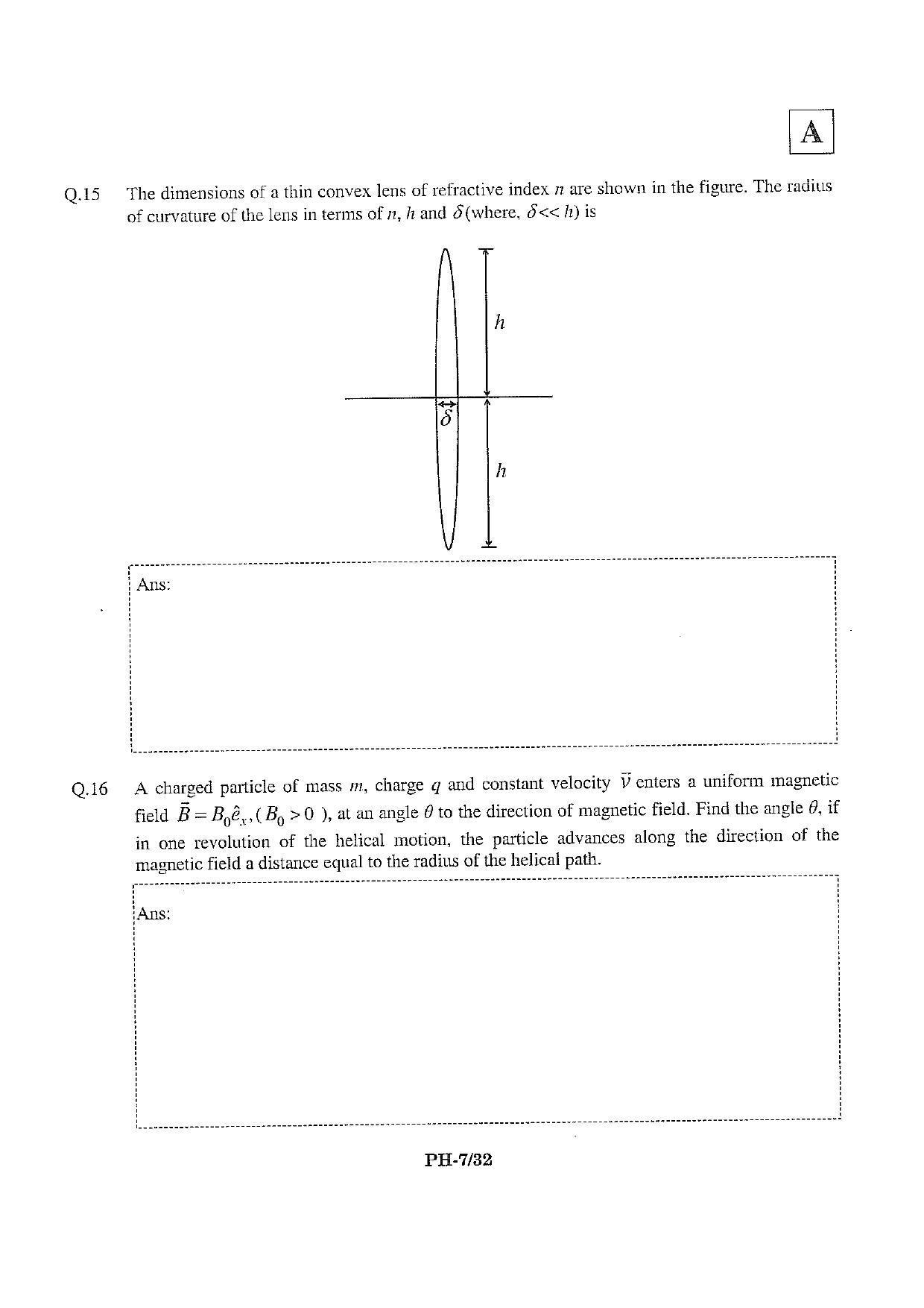 JAM 2013: PH Question Paper - Page 9
