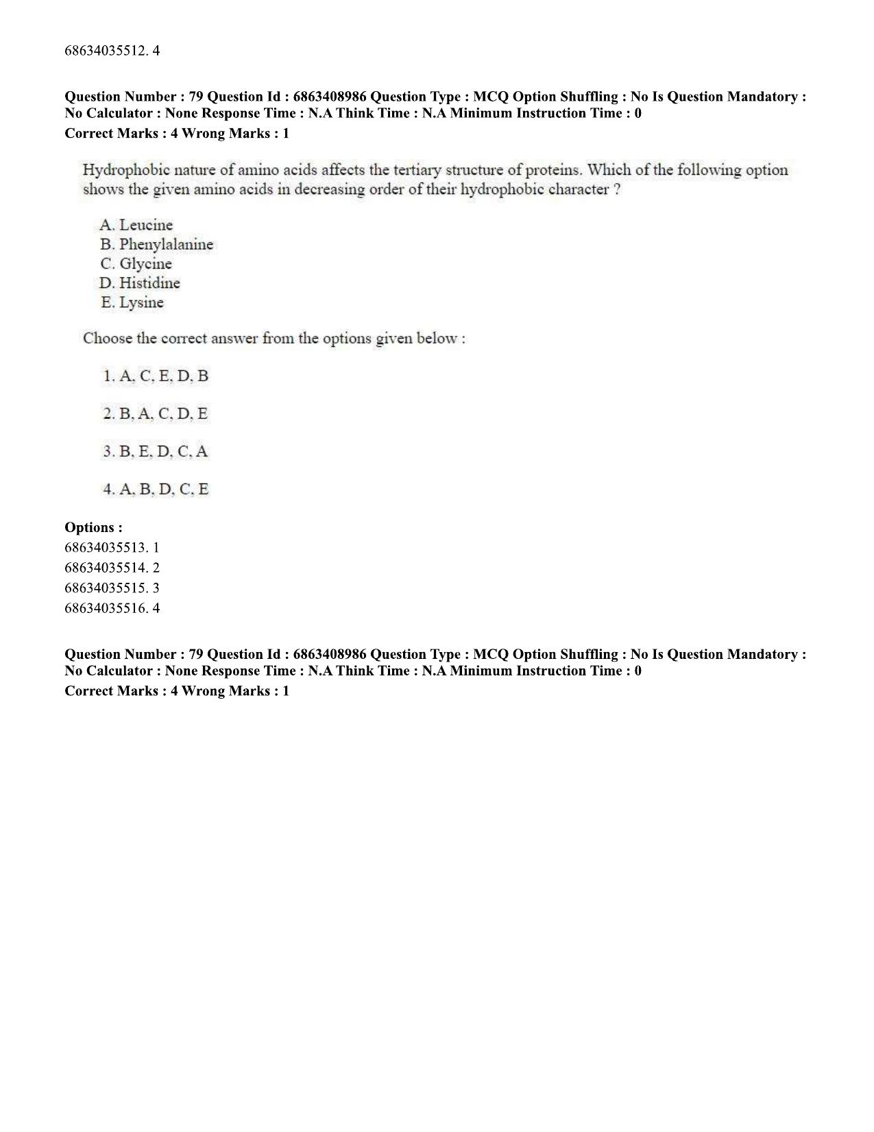 CUET PG 2023: SCQP05 – Biochemistry (Eng.)-shift 3 (07-06-2023) Question Paper - Page 77