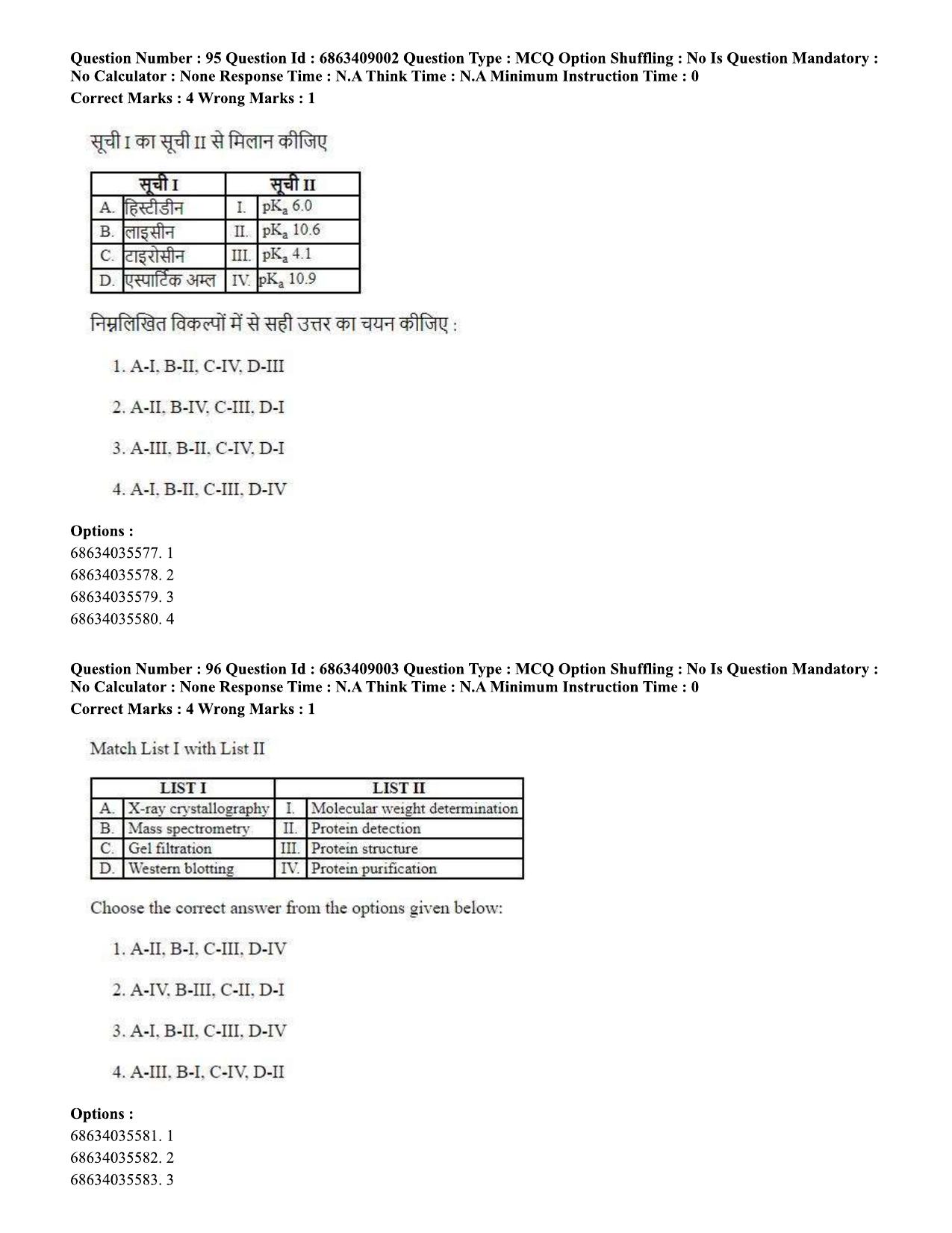CUET PG 2023: SCQP05 – Biochemistry (Eng.)-shift 3 (07-06-2023) Question Paper - Page 97