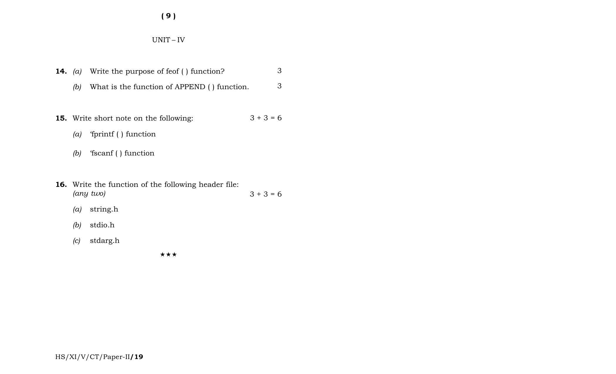 Meghalaya Board (MBOSE) Class 11 Computer_Technique__Paper_-_II_ 2019 Question Paper - Page 5