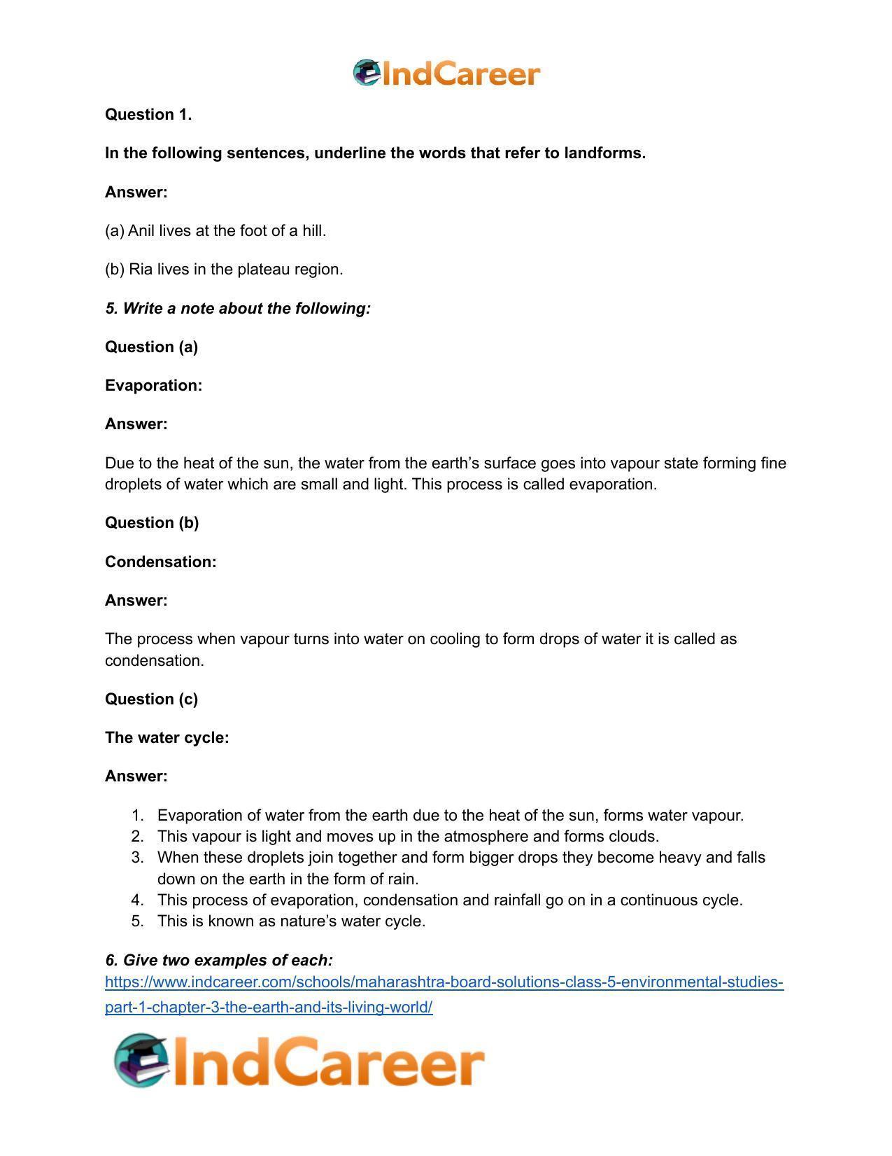 Maharashtra Board Solutions Class 5-Environmental Studies (Part 1): Chapter 3- The Earth and its Living World - Page 4