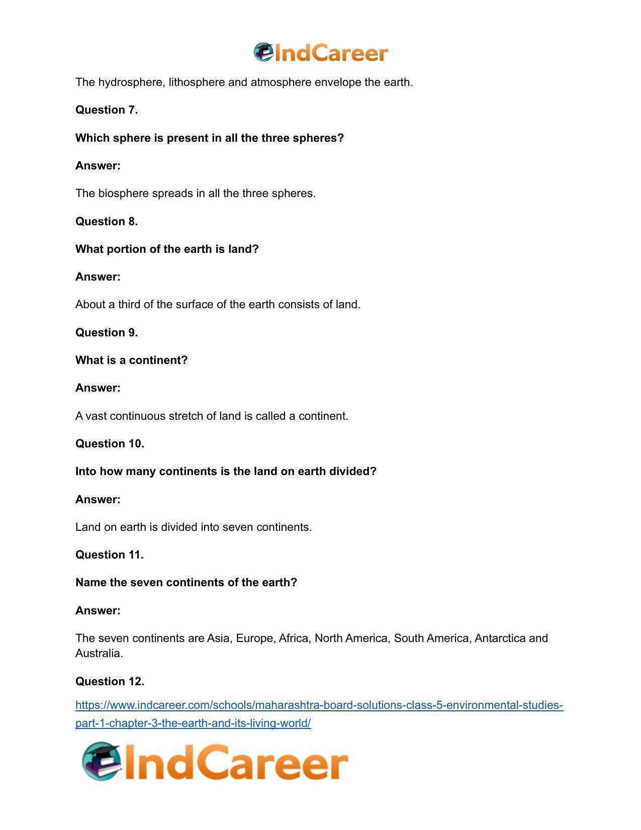 Maharashtra Board Solutions Class 5-Environmental Studies (Part 1): Chapter 3- The Earth and its Living World - Page 23