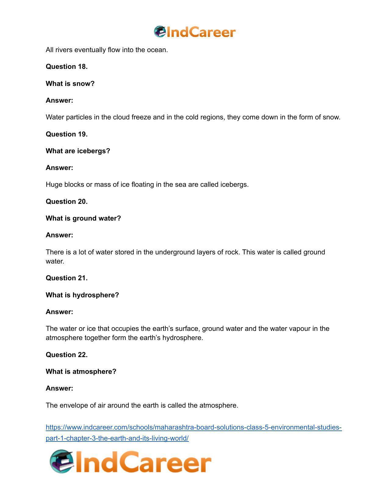 Maharashtra Board Solutions Class 5-Environmental Studies (Part 1): Chapter 3- The Earth and its Living World - Page 25