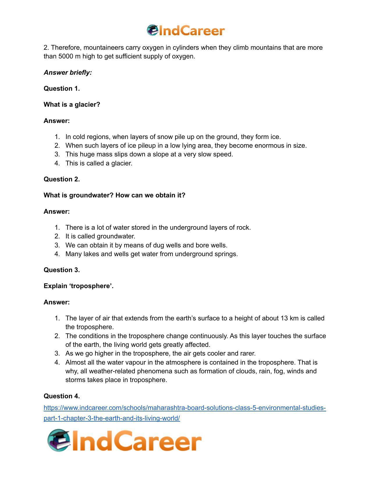 Maharashtra Board Solutions Class 5-Environmental Studies (Part 1): Chapter 3- The Earth and its Living World - Page 28