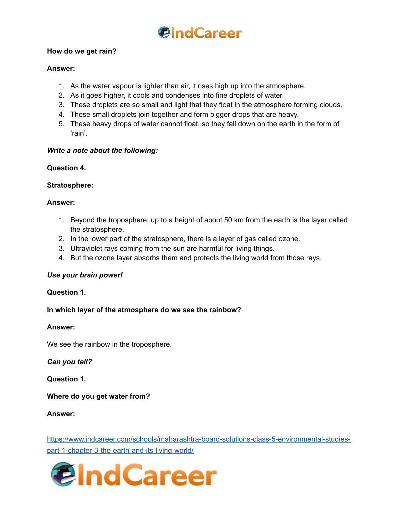 Maharashtra Board Solutions Class 5-Environmental Studies (Part 1): Chapter 3- The Earth and its Living World - Page 29