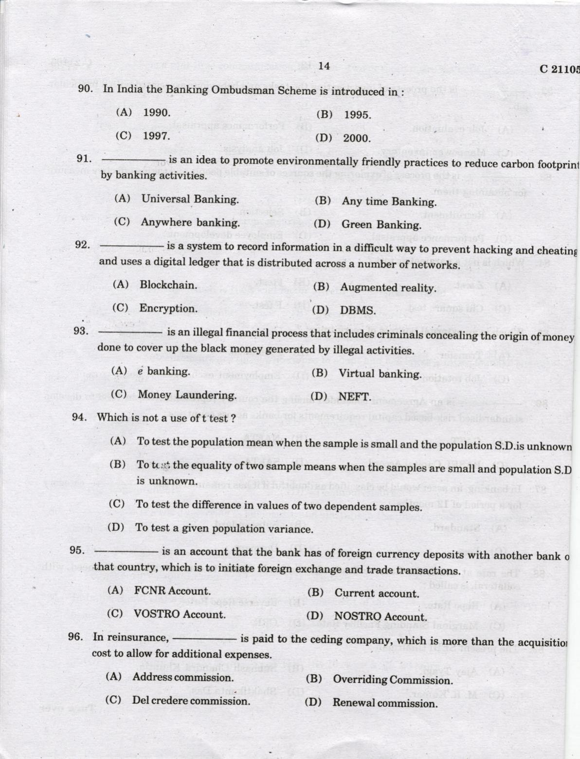 CUCAT 2022 M.Com Question Paper - Page 14