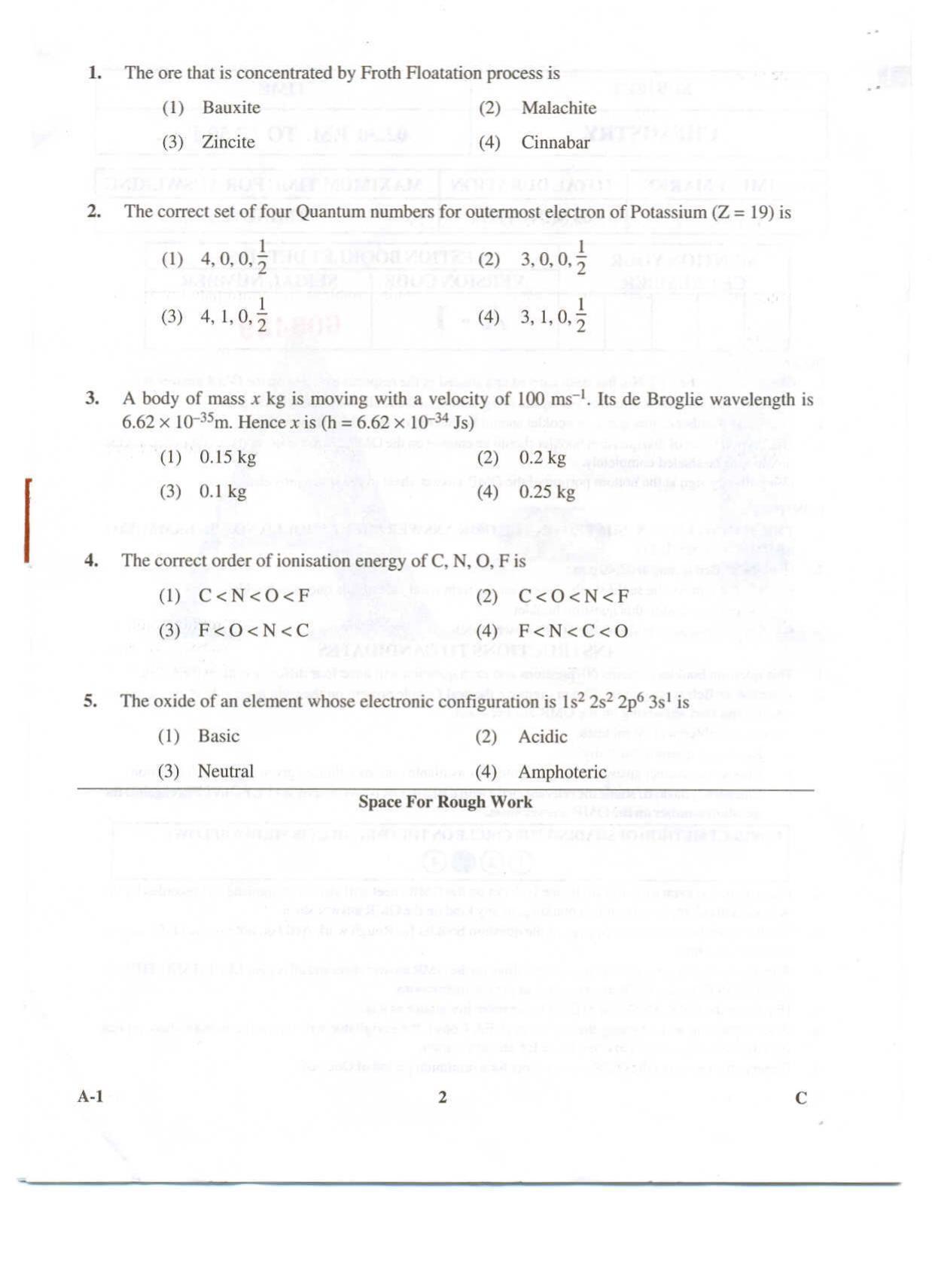 KCET Chemistry 2009 Question Papers - Page 2