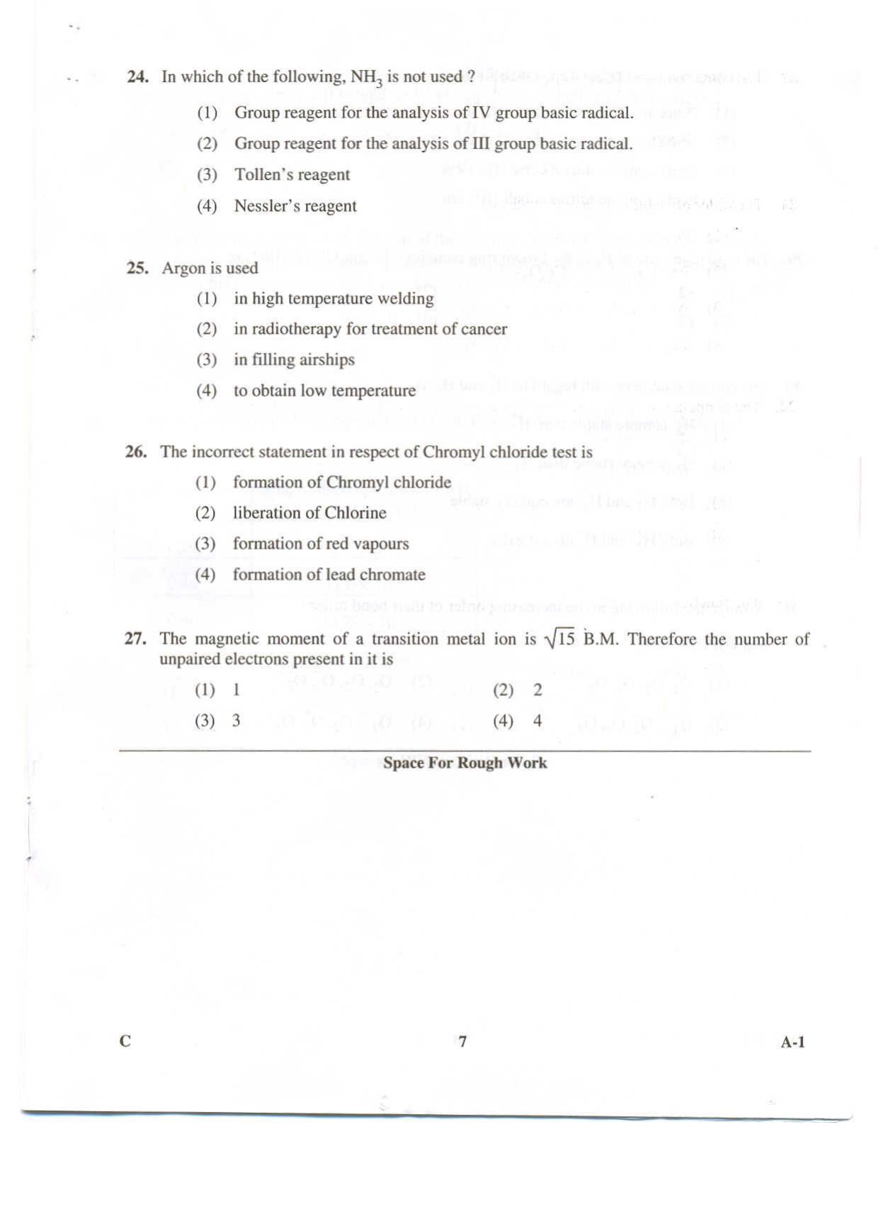 KCET Chemistry 2009 Question Papers - Page 7