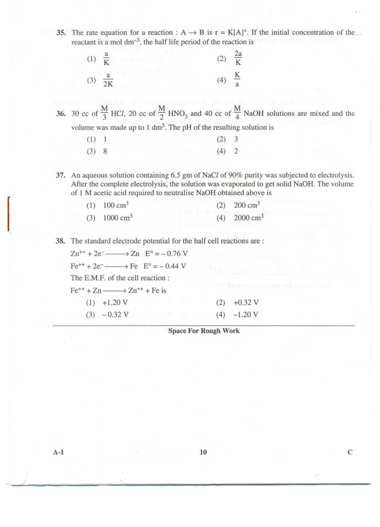 KCET Chemistry 2009 Question Papers - Page 10