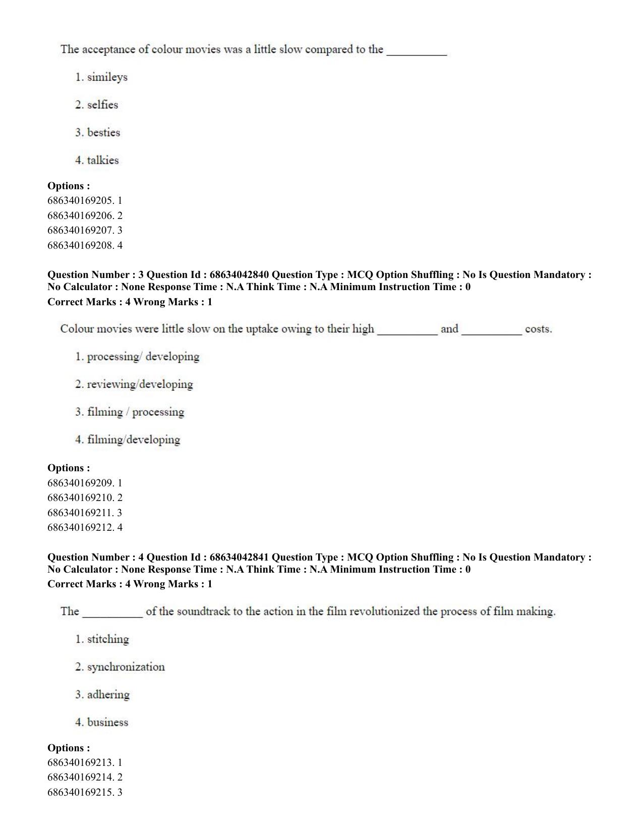 CUET PG 2023: HUQP25 – Music- Percussion (Eng) Shift 3 (30-06-2023) Question Paper - Page 5
