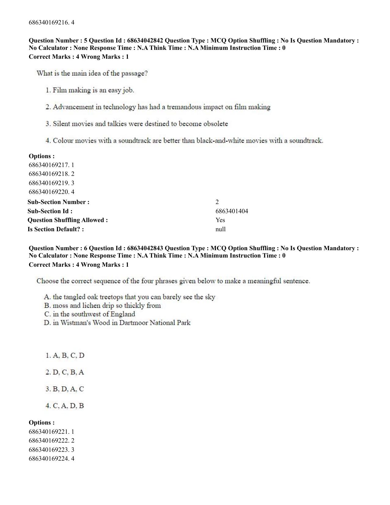 CUET PG 2023: HUQP25 – Music- Percussion (Eng) Shift 3 (30-06-2023) Question Paper - Page 6