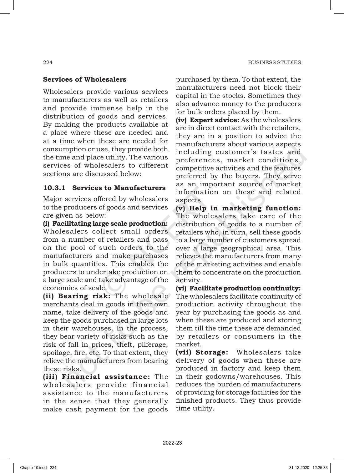 NCERT Book for Class 11 Business Studies Chapter 10 Internal Trade - Page 4