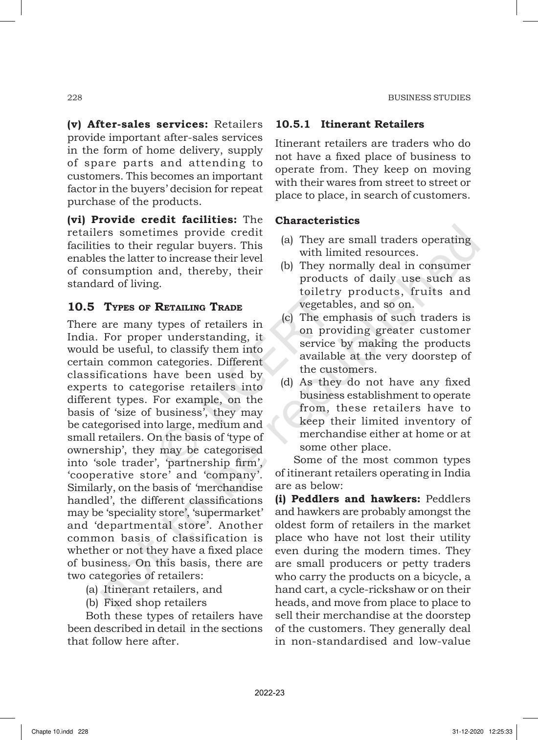 NCERT Book for Class 11 Business Studies Chapter 10 Internal Trade - Page 8