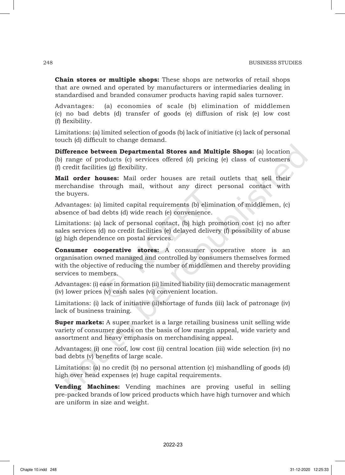 NCERT Book for Class 11 Business Studies Chapter 10 Internal Trade - Page 28