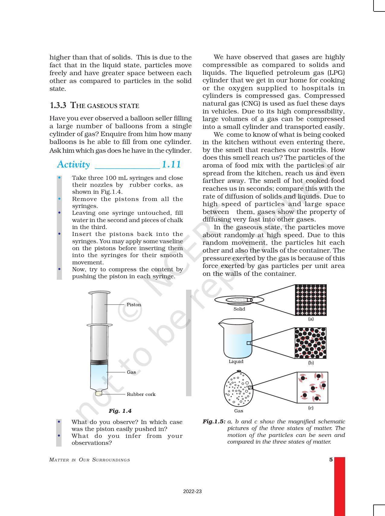 NCERT Book for Class 9 Science Chapter 1 Matter in Our Surroundings - Page 5