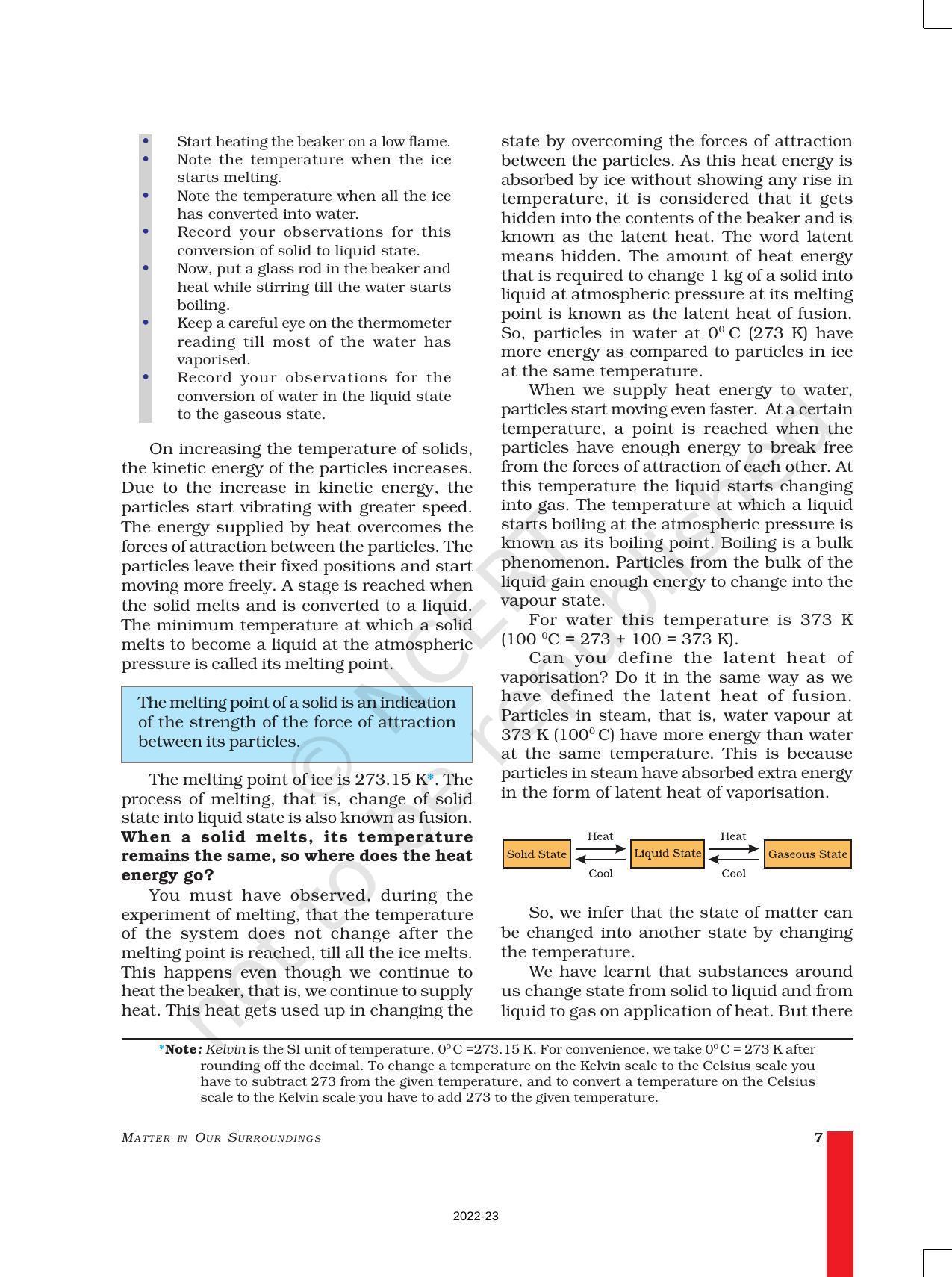 NCERT Book for Class 9 Science Chapter 1 Matter in Our Surroundings - Page 7