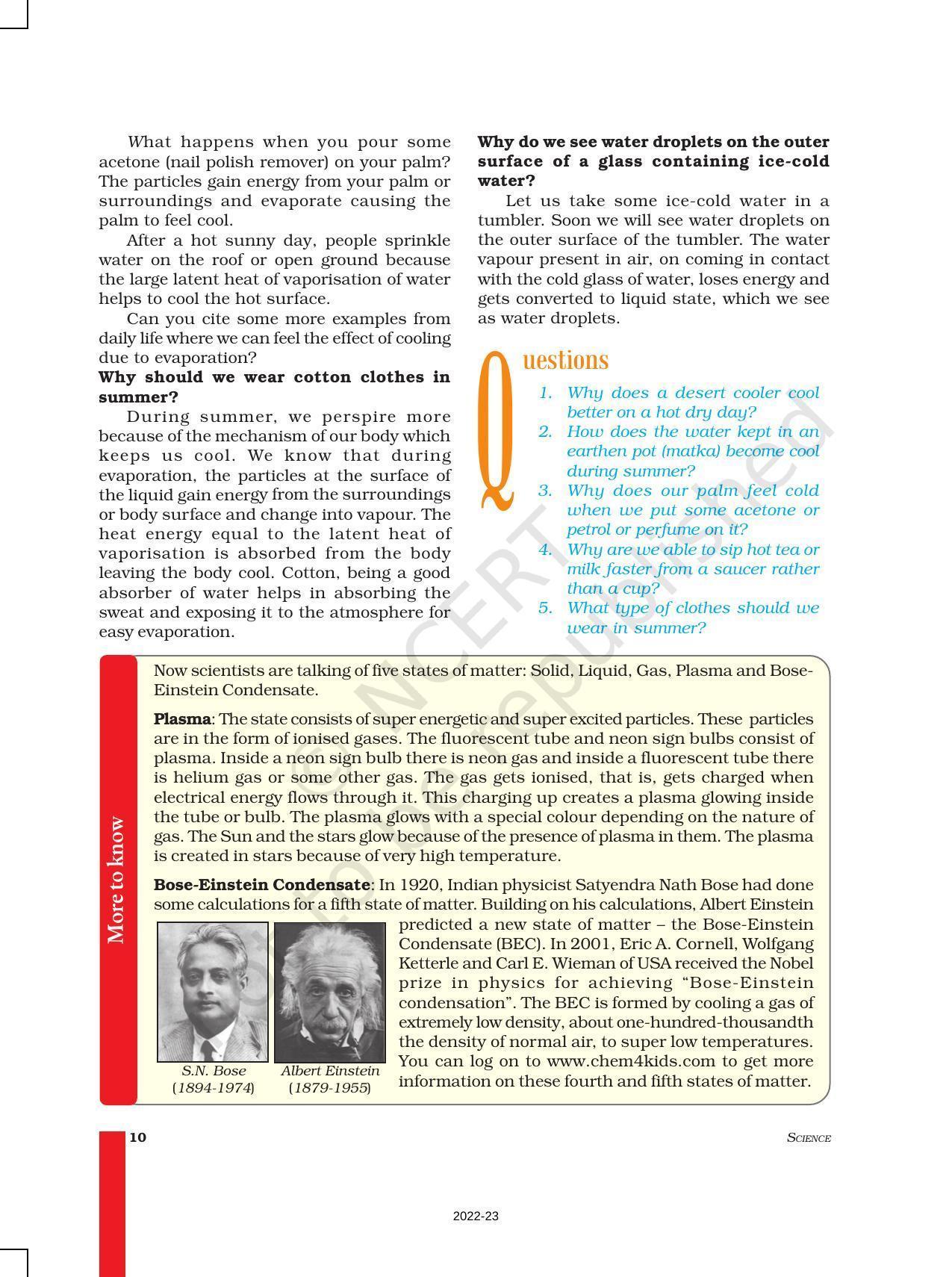 NCERT Book for Class 9 Science Chapter 1 Matter in Our Surroundings - Page 10