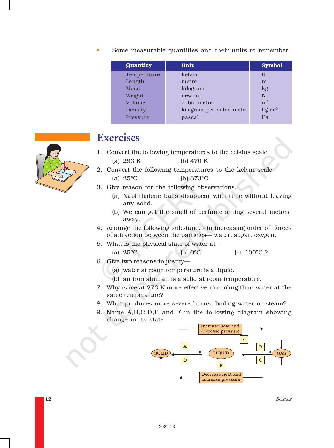 NCERT Book for Class 9 Science Chapter 1 Matter in Our Surroundings - Page 12