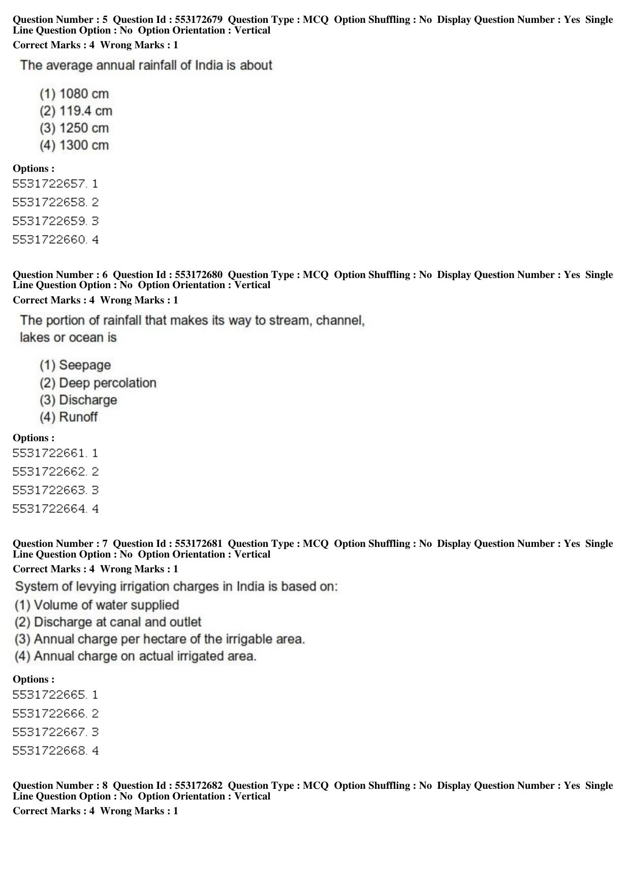 ICAR AIEEA PG 2019 AGRICULTURAL ENGINEERING AND TECHNOLOGY Question Paper - Page 3