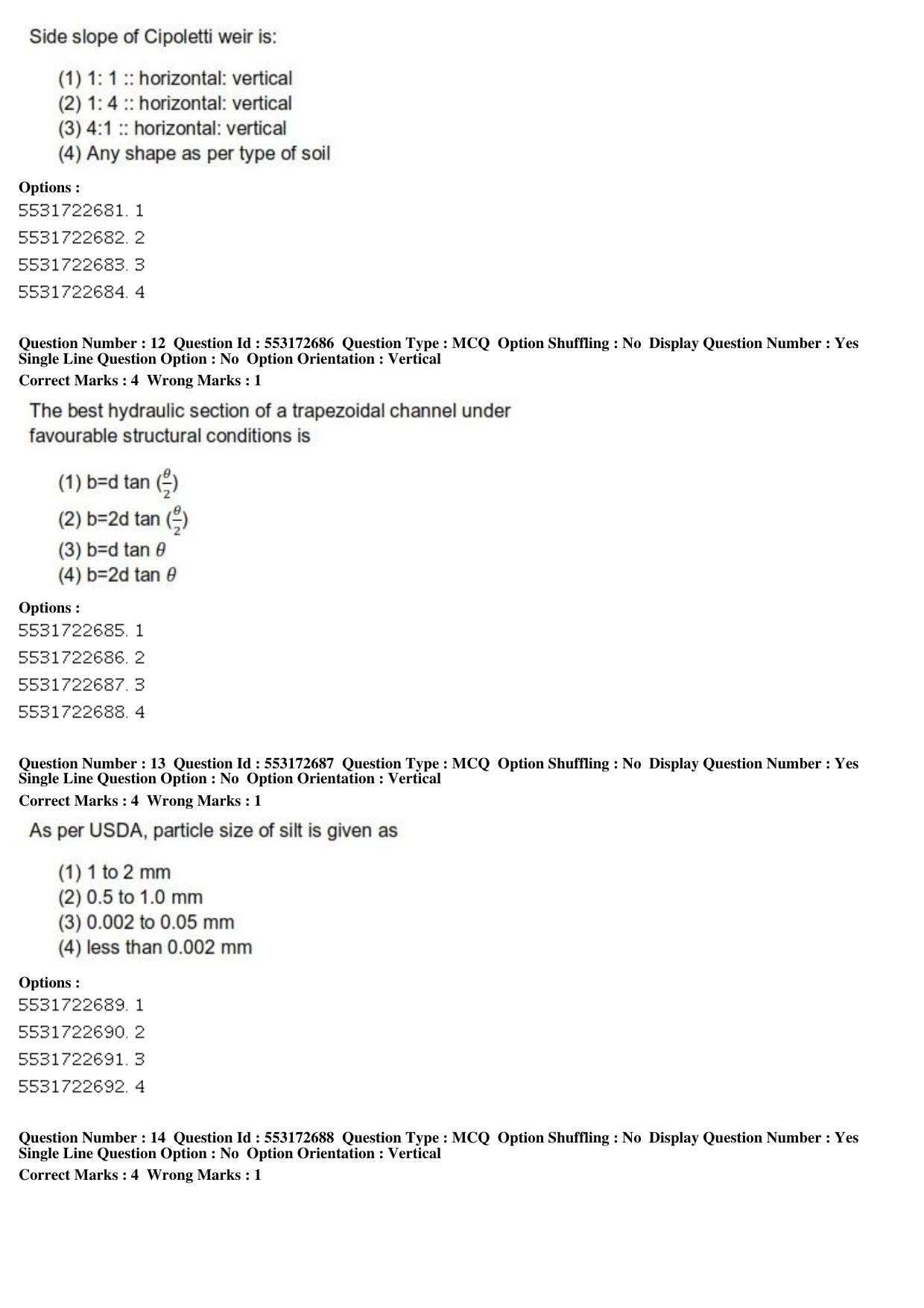 ICAR AIEEA PG 2019 AGRICULTURAL ENGINEERING AND TECHNOLOGY Question Paper - Page 5