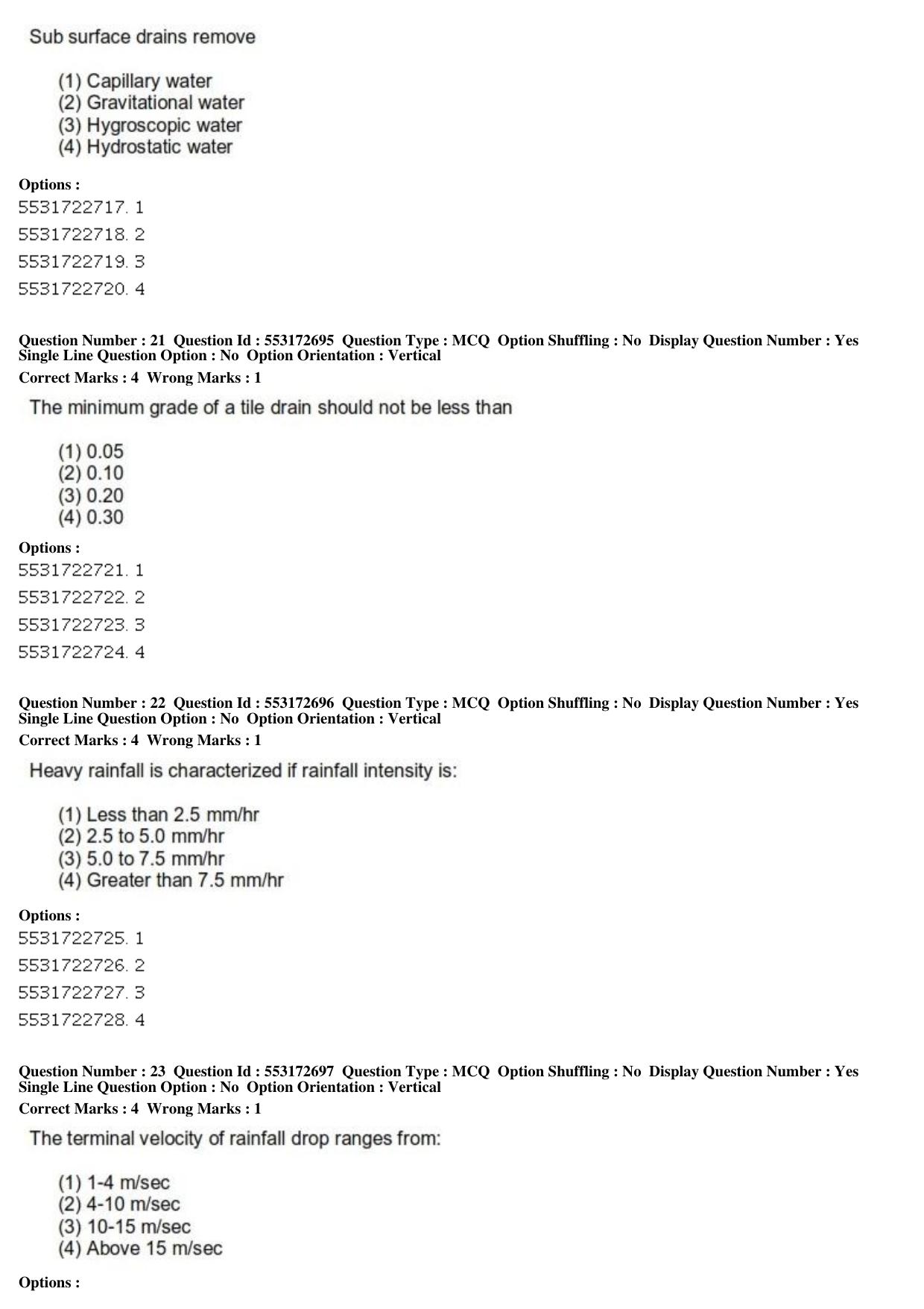 ICAR AIEEA PG 2019 AGRICULTURAL ENGINEERING AND TECHNOLOGY Question Paper - Page 8