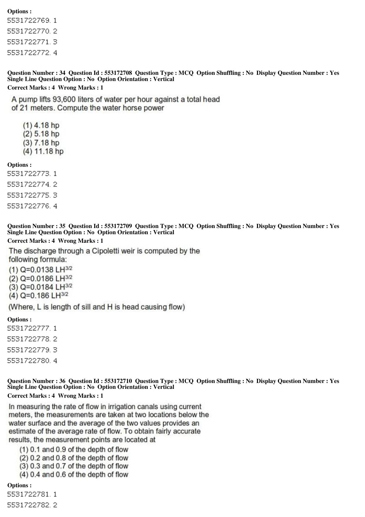 ICAR AIEEA PG 2019 AGRICULTURAL ENGINEERING AND TECHNOLOGY Question Paper - Page 12