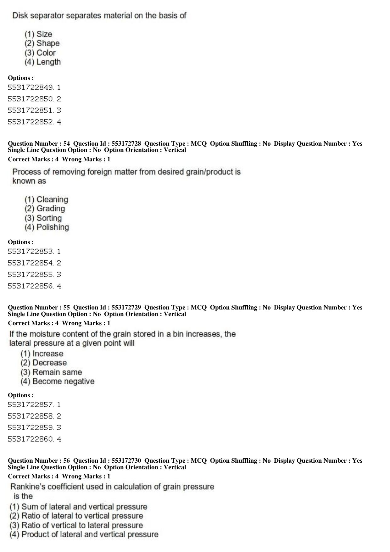 ICAR AIEEA PG 2019 AGRICULTURAL ENGINEERING AND TECHNOLOGY Question Paper - Page 18