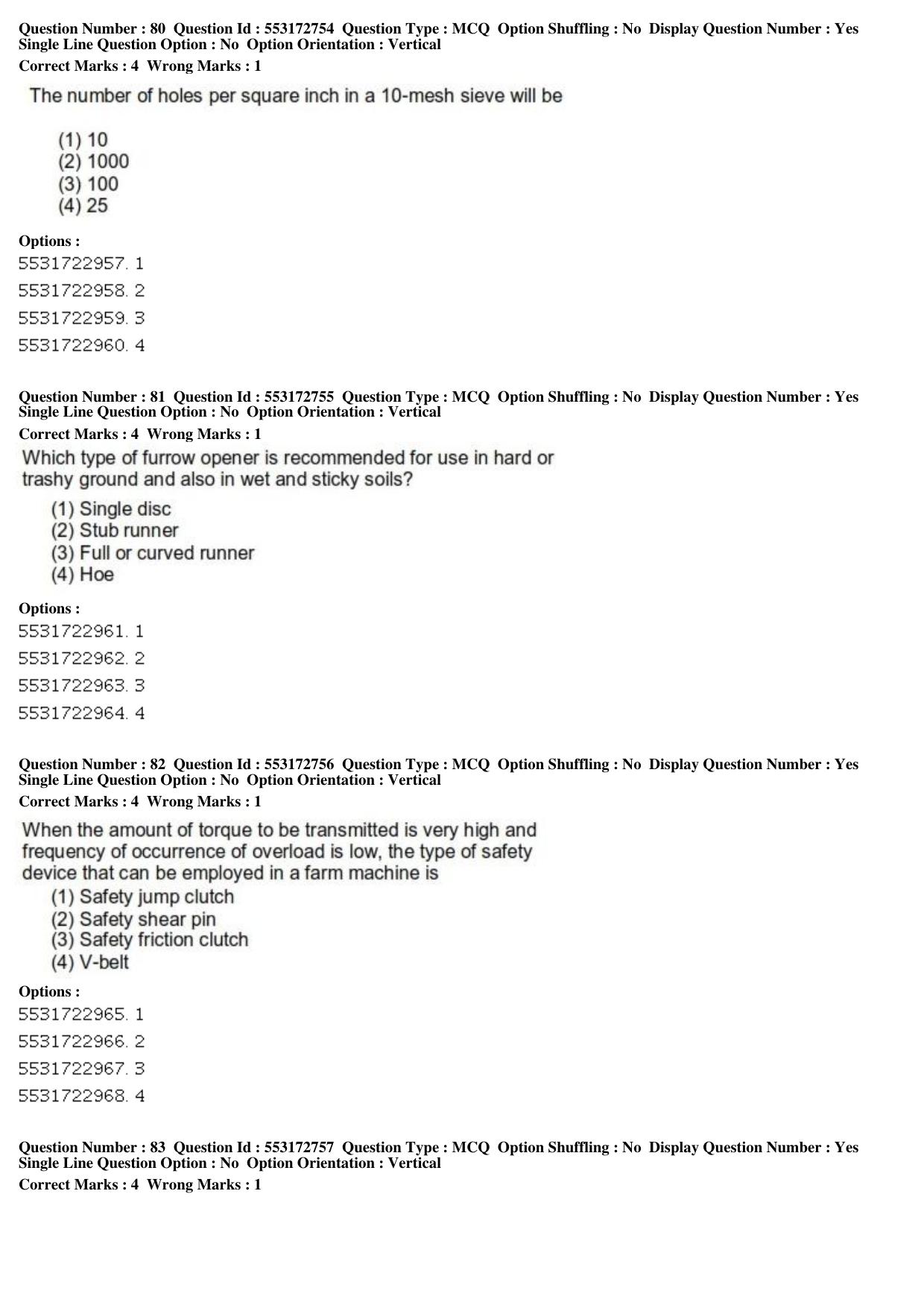 ICAR AIEEA PG 2019 AGRICULTURAL ENGINEERING AND TECHNOLOGY Question Paper - Page 26