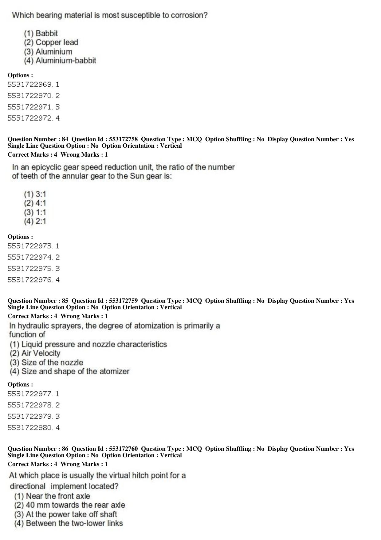 ICAR AIEEA PG 2019 AGRICULTURAL ENGINEERING AND TECHNOLOGY Question Paper - Page 27