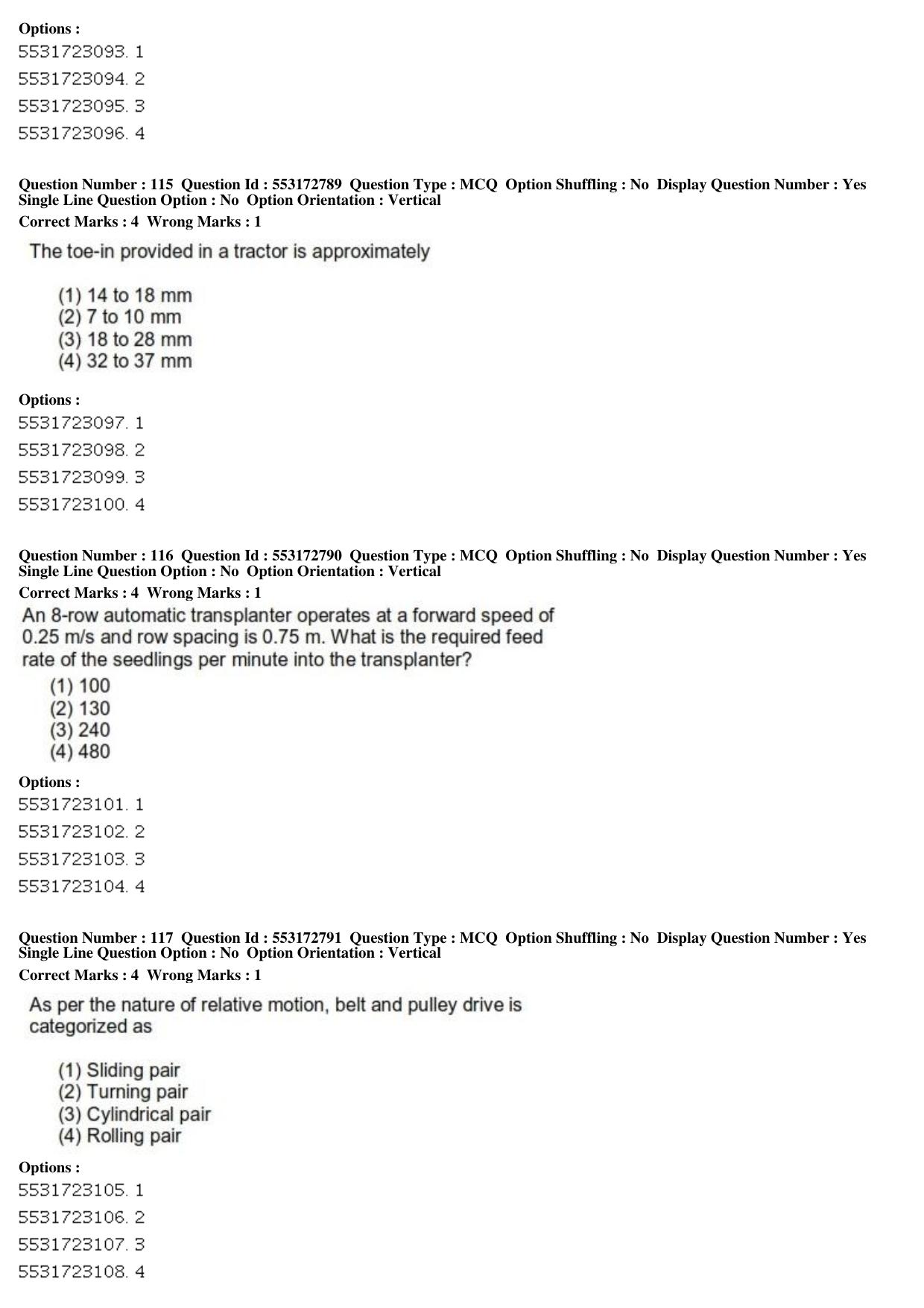 ICAR AIEEA PG 2019 AGRICULTURAL ENGINEERING AND TECHNOLOGY Question Paper - Page 37