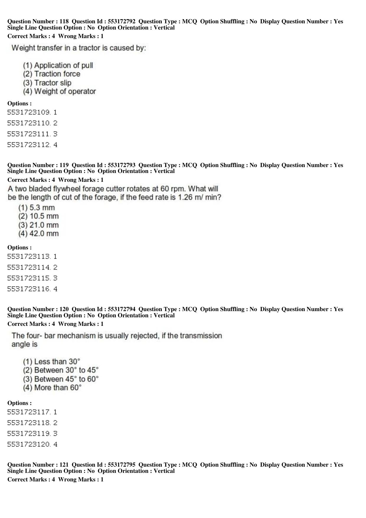 ICAR AIEEA PG 2019 AGRICULTURAL ENGINEERING AND TECHNOLOGY Question Paper - Page 38