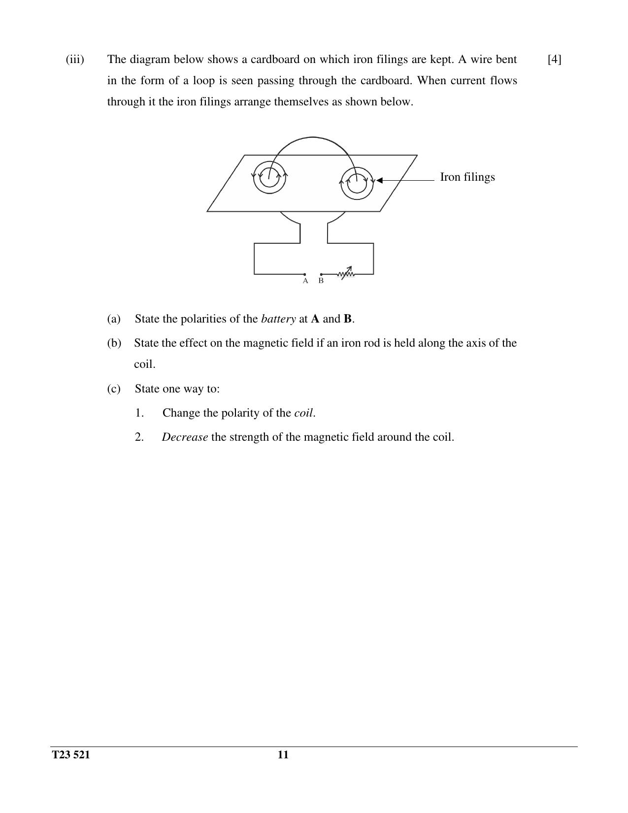 ICSE Class 10 PHYSICS (SCIENCE PAPER 1) 2023 Question Paper - Page 11