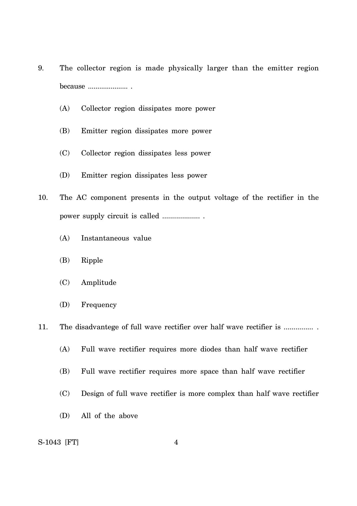 Goa Board Class 10 Electronics (November 2022) Question Paper - Page 4