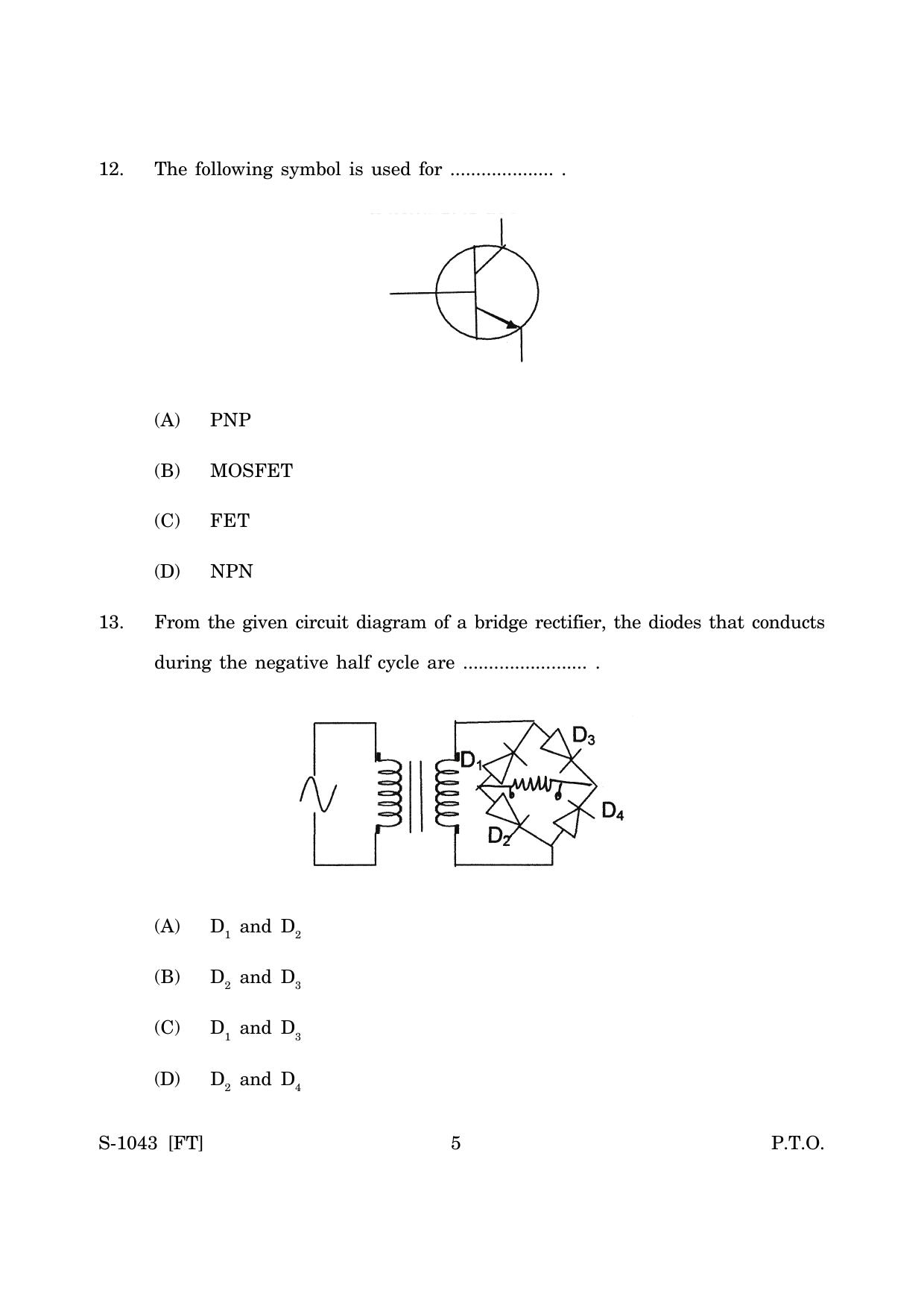 Goa Board Class 10 Electronics (November 2022) Question Paper - Page 5