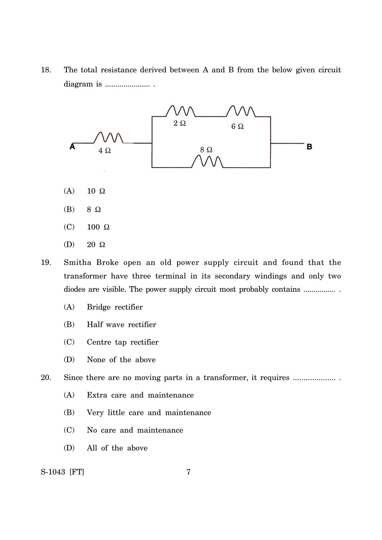 Goa Board Class 10 Electronics (November 2022) Question Paper - Page 7