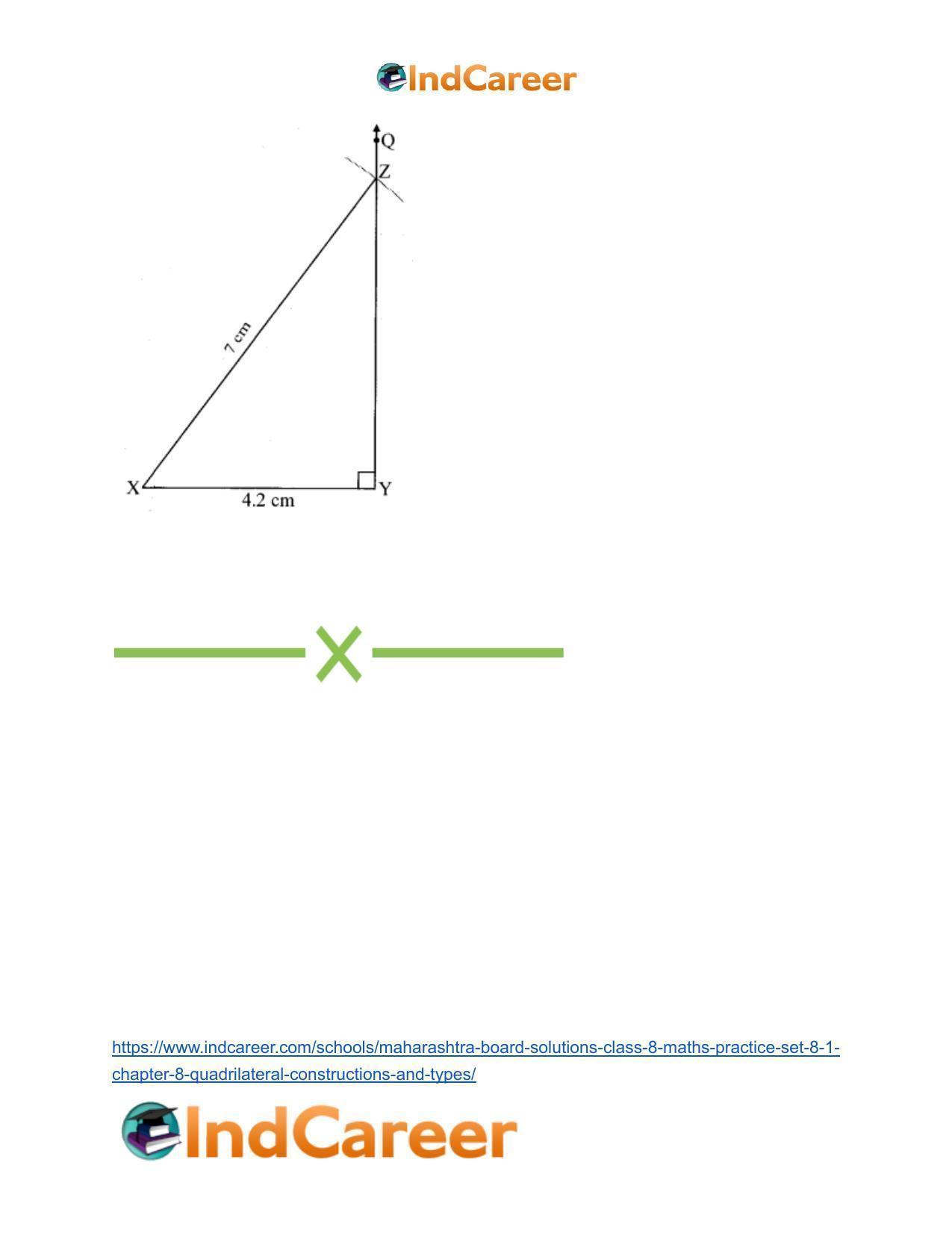 Maharashtra Board Solutions Class 8-Maths (Practice Set 8.1): Chapter 8- Quadrilateral: Constructions and Types - Page 11