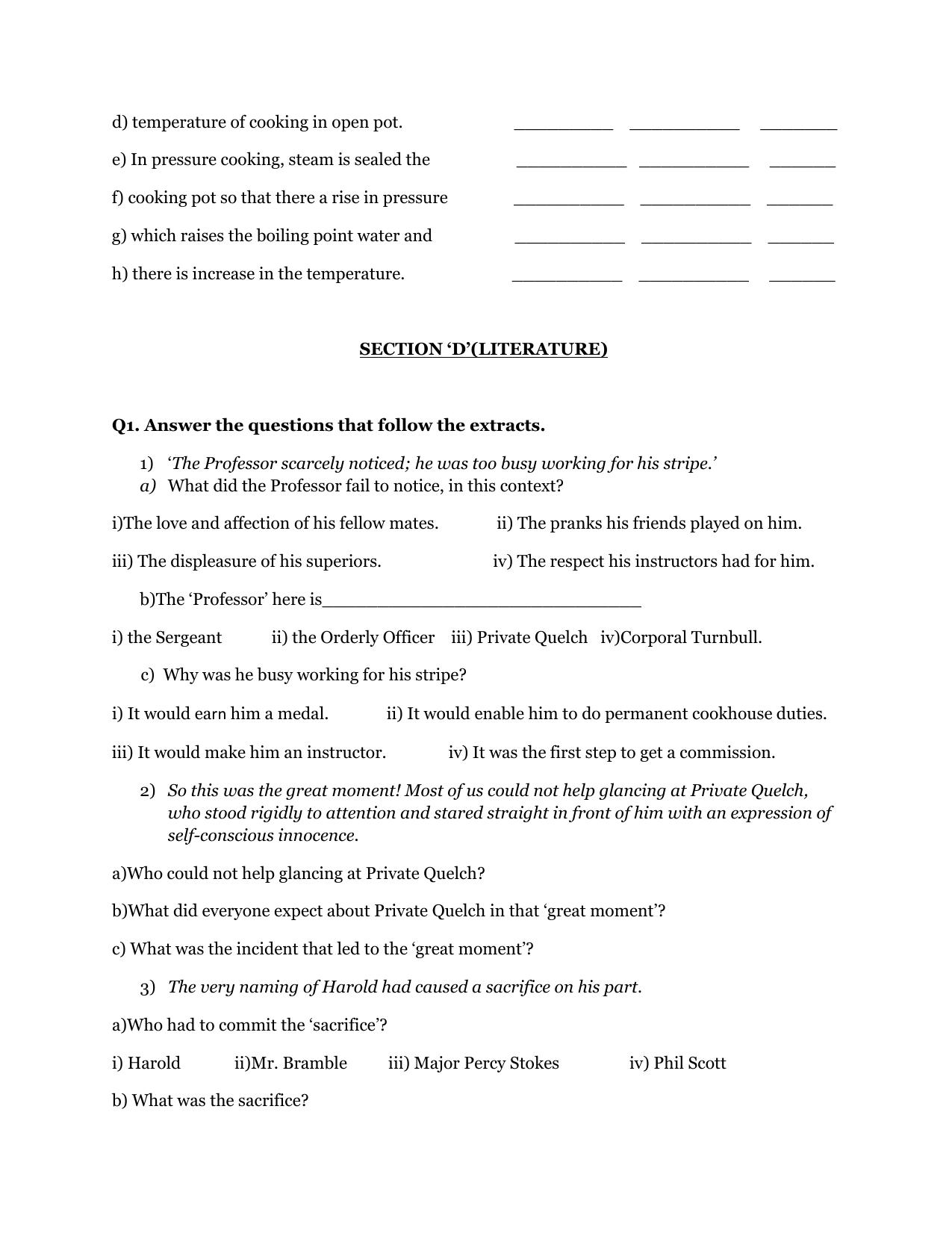 CBSE Worksheets for Class 9 English Assignment 19 - Page 6